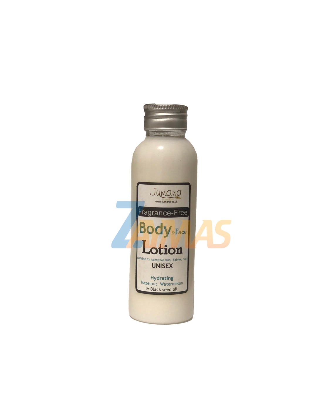 Jumana Handmade Black Seed Natural Fragrance Free Body & Face Lotion 100ML Umrah